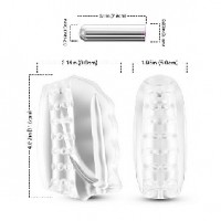  Male Masturbator Vibrating Rechargeable 10 Modes CLEAR